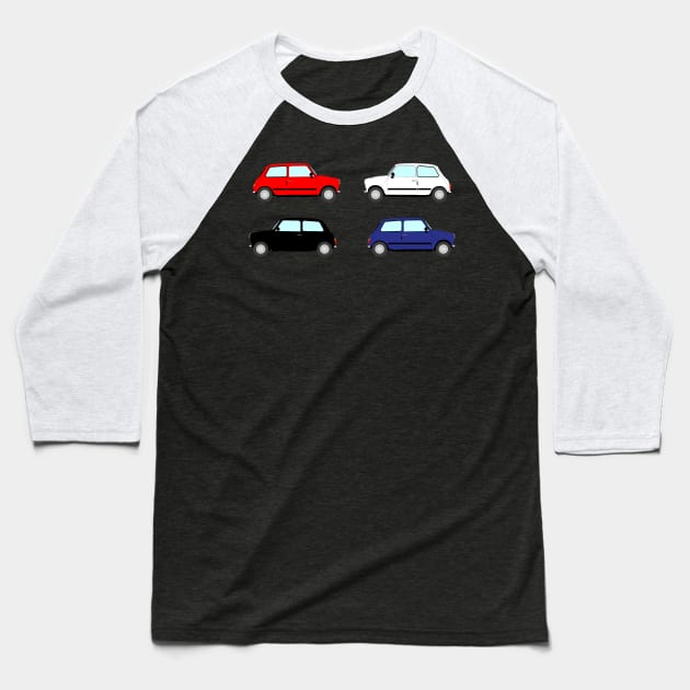 Red, White and Blue Minis Baseball T-Shirt by ontherails